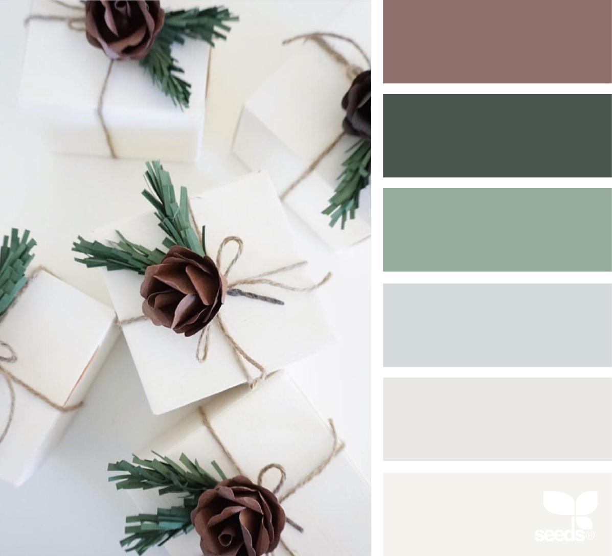 Color pallet inspired by gift wrap