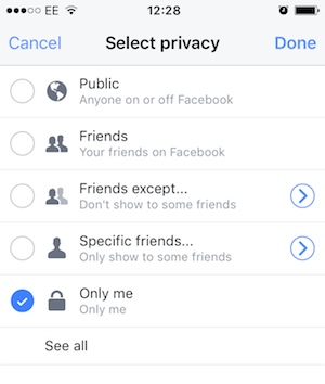 Facebook Live Privacy Settings