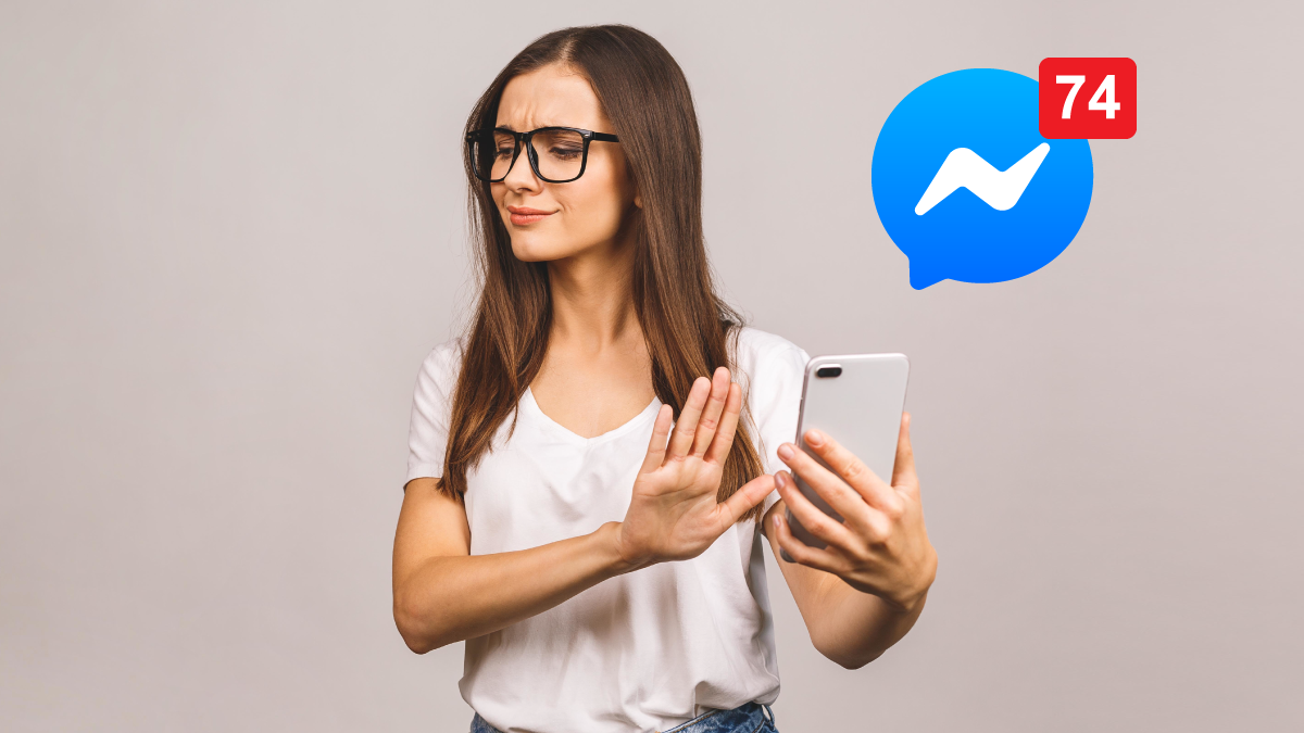 Woman tired of spam, refuses the mass messages she gets in Facebook Messenger.