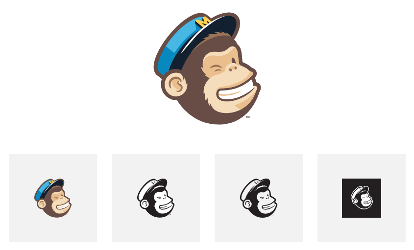 MailChimp's logo comes in different colors