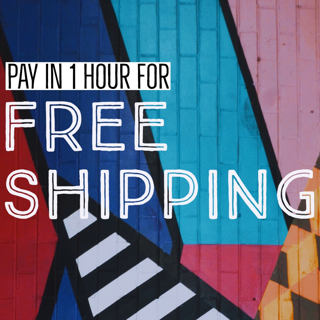 Free shipping for one hour graphic