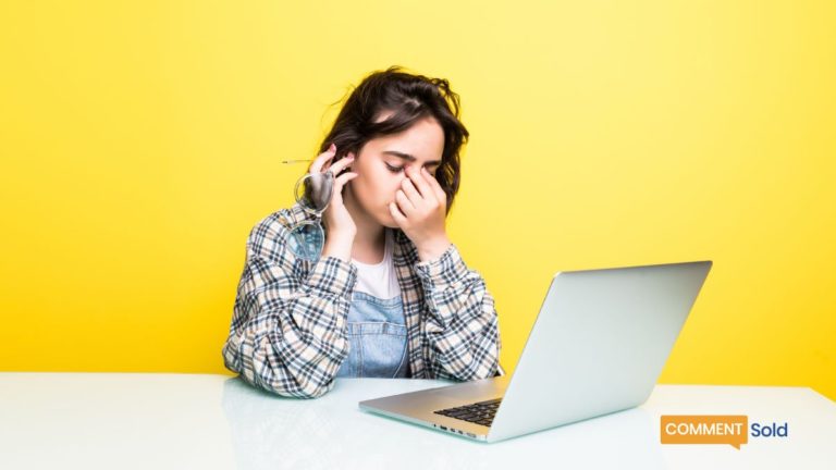 woman showing signs of stress