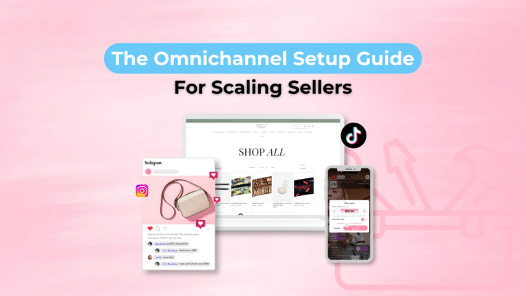 Online seller managing an omnichannel setup with social, live selling, mobile app, and website orders connected in one platform