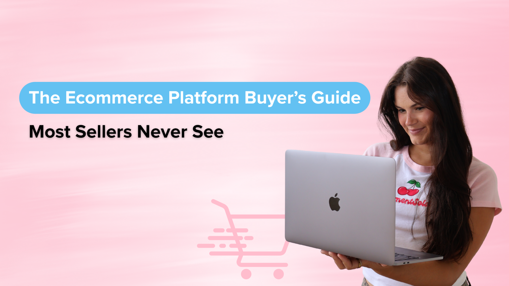 Seller comparing ecommerce platform features on a laptop