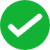 green circle with white checkmark